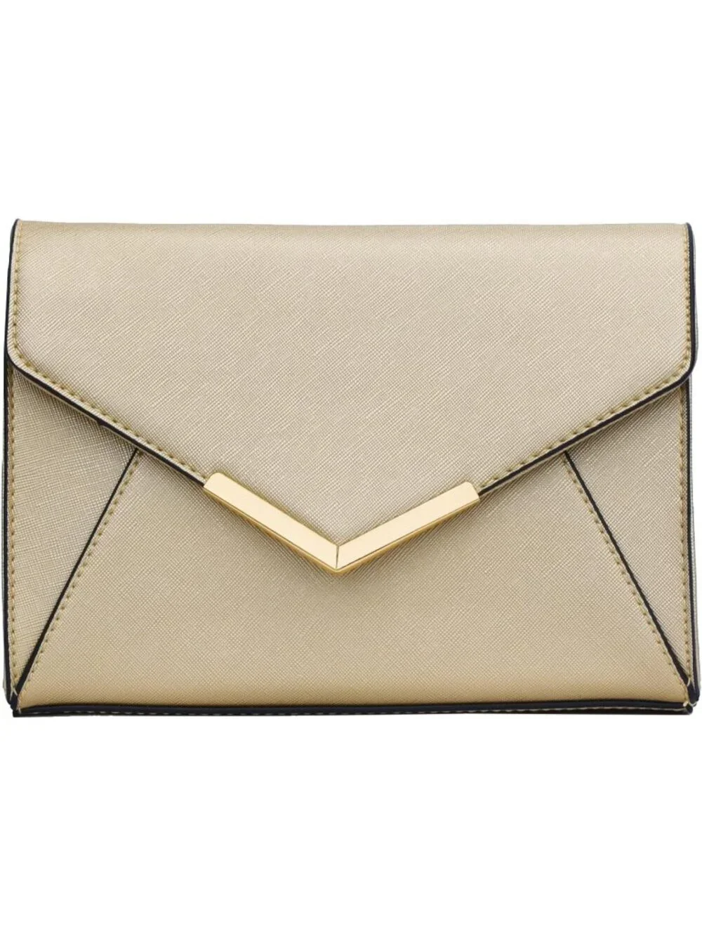 👜 Women's Gold Faux Leather Evening Handbag Party Wedding Prom Clutch Purses